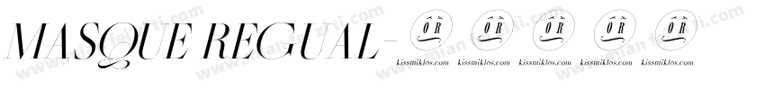 masque regual字体转换